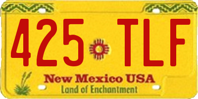 NM license plate 425TLF