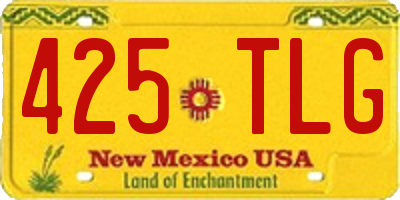 NM license plate 425TLG