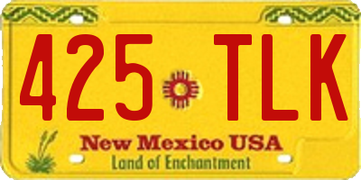NM license plate 425TLK
