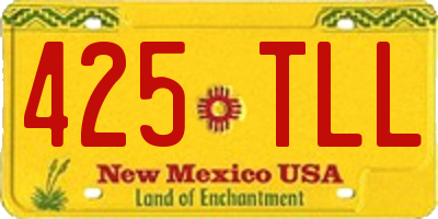 NM license plate 425TLL