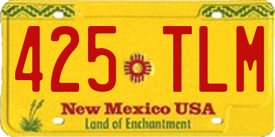 NM license plate 425TLM