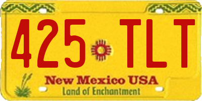 NM license plate 425TLT