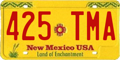 NM license plate 425TMA