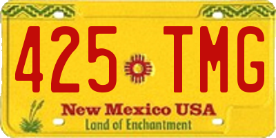 NM license plate 425TMG