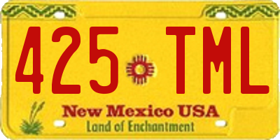 NM license plate 425TML