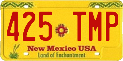 NM license plate 425TMP