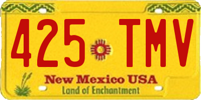 NM license plate 425TMV