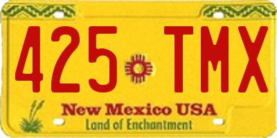 NM license plate 425TMX