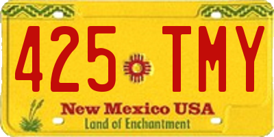 NM license plate 425TMY