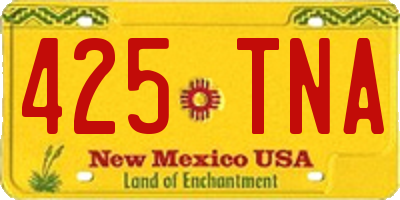 NM license plate 425TNA