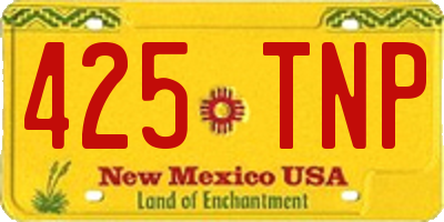 NM license plate 425TNP
