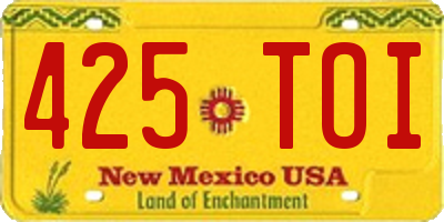 NM license plate 425TOI