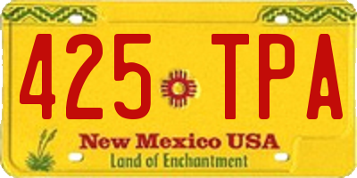 NM license plate 425TPA