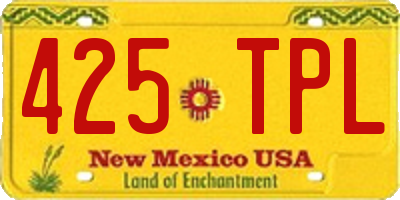 NM license plate 425TPL