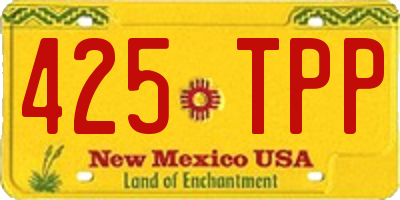 NM license plate 425TPP