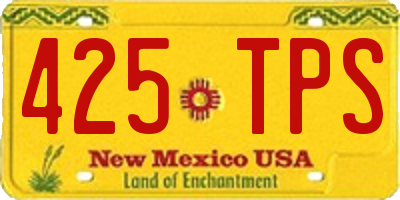 NM license plate 425TPS