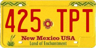 NM license plate 425TPT
