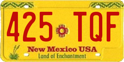 NM license plate 425TQF
