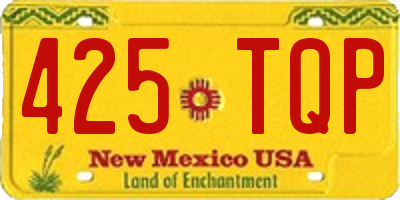NM license plate 425TQP