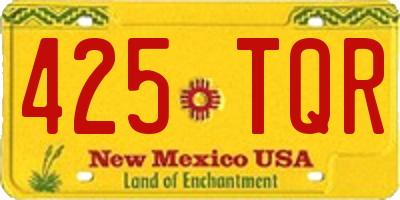 NM license plate 425TQR
