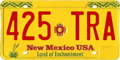 NM license plate 425TRA