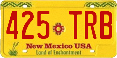 NM license plate 425TRB