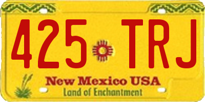 NM license plate 425TRJ