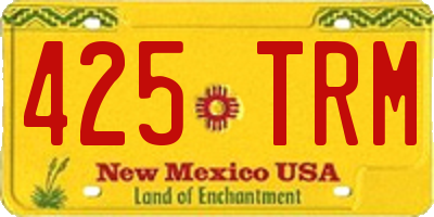 NM license plate 425TRM