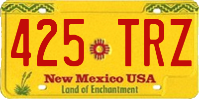 NM license plate 425TRZ