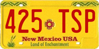 NM license plate 425TSP