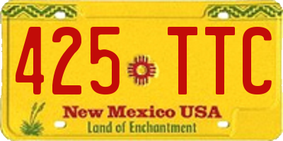 NM license plate 425TTC