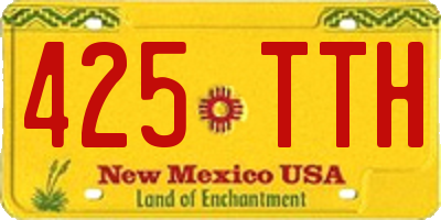 NM license plate 425TTH