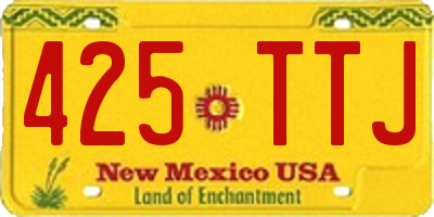 NM license plate 425TTJ