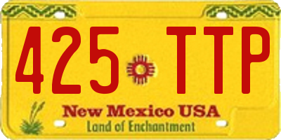 NM license plate 425TTP