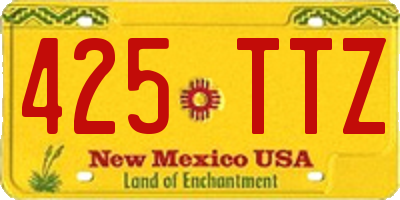 NM license plate 425TTZ