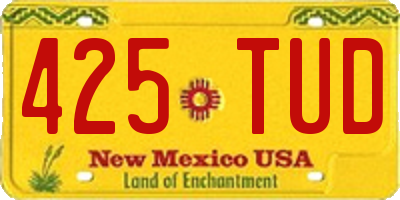 NM license plate 425TUD