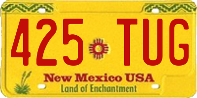 NM license plate 425TUG