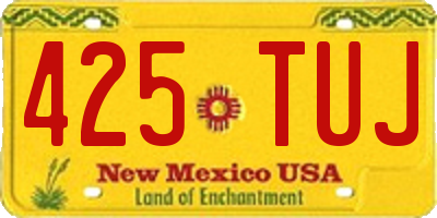 NM license plate 425TUJ