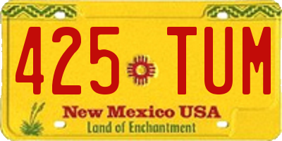 NM license plate 425TUM