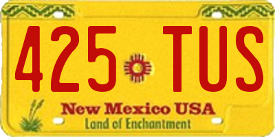 NM license plate 425TUS