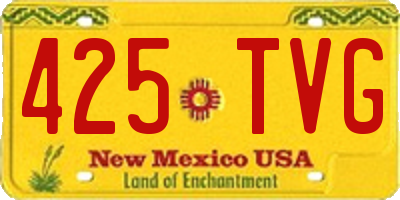 NM license plate 425TVG