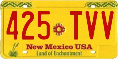NM license plate 425TVV