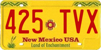 NM license plate 425TVX