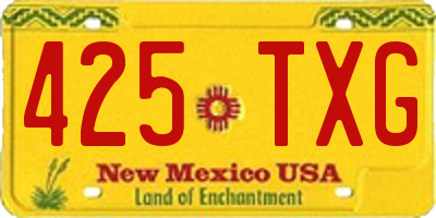 NM license plate 425TXG
