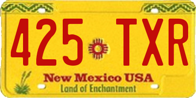 NM license plate 425TXR