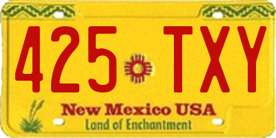 NM license plate 425TXY