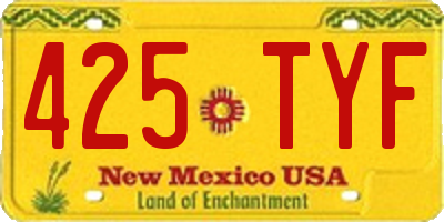 NM license plate 425TYF
