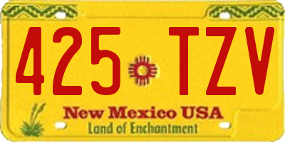 NM license plate 425TZV