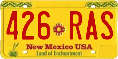 NM license plate 426RAS