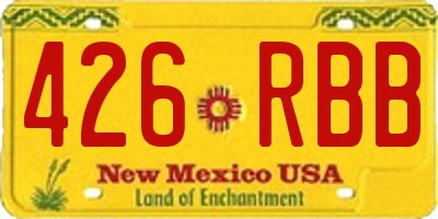 NM license plate 426RBB